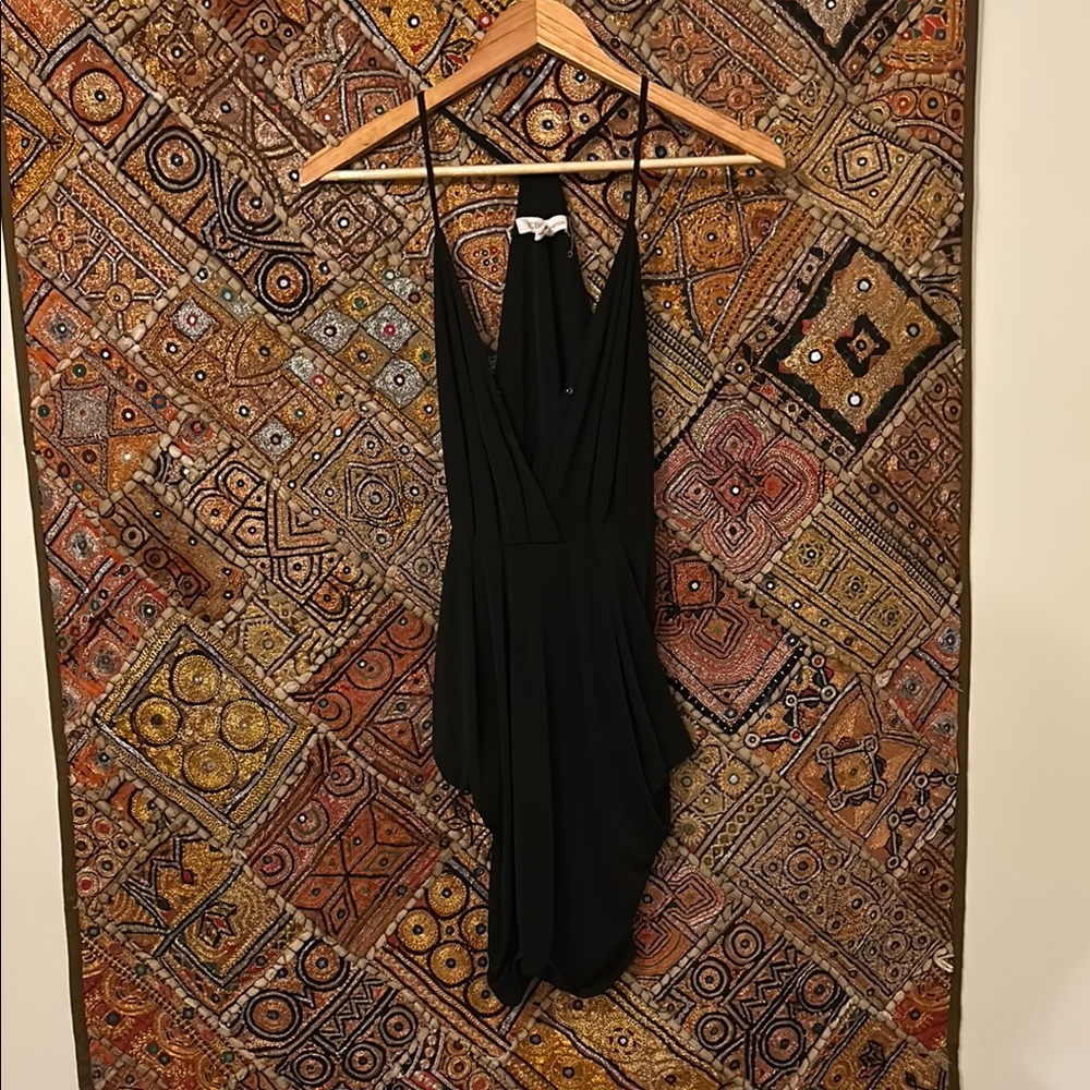 Elegant Black Halter Dress